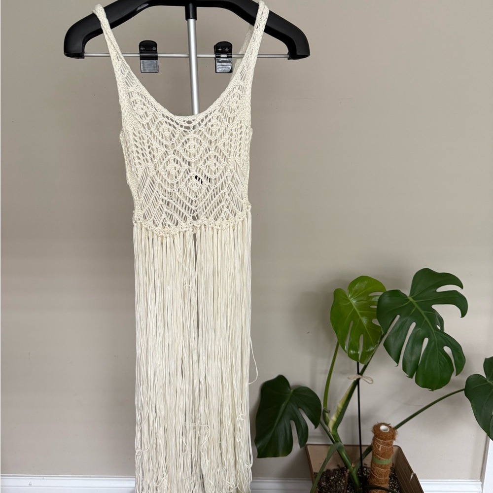 Off white  Fringe beach Dress